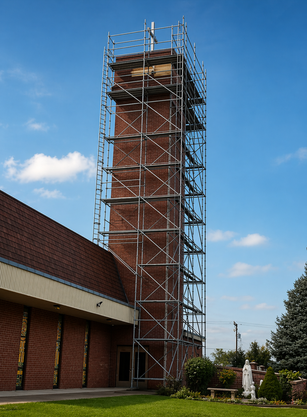Bell Tower Scaffold Installation
